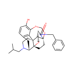 CC(C)CN1CC[C@@]23c4c5ccc(O)c4OCO[C@]46CC[C@@]2(O[C@H](C(=O)N4Cc2ccccc2)[C@H]63)[C@H]1C5 ZINC000169341279