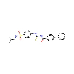 CC(C)CNS(=O)(=O)c1ccc(NC(=S)NC(=O)c2ccc(-c3ccccc3)cc2)cc1 ZINC000653786570