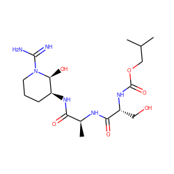 CC(C)COC(=O)N[C@H](CO)C(=O)N[C@@H](C)C(=O)N[C@H]1CCCN(C(=N)N)[C@H]1O ZINC000003920905