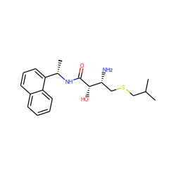 CC(C)CSC[C@@H](N)[C@H](O)C(=O)N[C@@H](C)c1cccc2ccccc12 ZINC000014964989