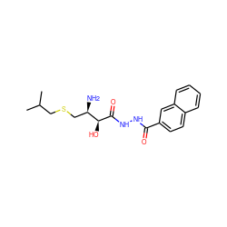 CC(C)CSC[C@@H](N)[C@H](O)C(=O)NNC(=O)c1ccc2ccccc2c1 ZINC000027991623