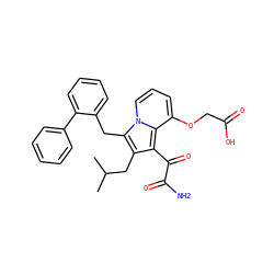 CC(C)Cc1c(C(=O)C(N)=O)c2c(OCC(=O)O)cccn2c1Cc1ccccc1-c1ccccc1 ZINC000040918392