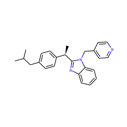 CC(C)Cc1ccc([C@@H](C)c2nc3ccccc3n2Cc2ccncc2)cc1 ZINC000084708292