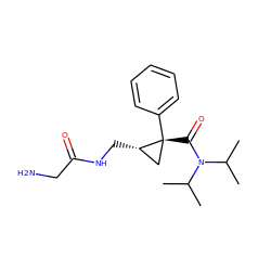 CC(C)N(C(=O)[C@@]1(c2ccccc2)C[C@@H]1CNC(=O)CN)C(C)C ZINC000029127884