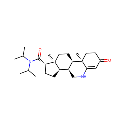 CC(C)N(C(=O)[C@H]1CC[C@@H]2[C@@H]3CNC4=CC(=O)CC[C@]4(C)[C@@H]3CC[C@]12C)C(C)C ZINC000027433625