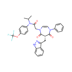 CC(C)N(C(=O)CN1C=CN(c2ccccc2)C(=O)[C@H](Cc2n[nH]c3ccccc23)C1=O)c1ccc(OC(F)(F)F)cc1 ZINC000049746591