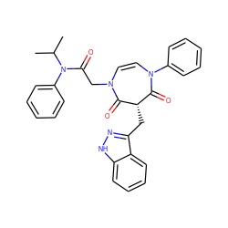 CC(C)N(C(=O)CN1C=CN(c2ccccc2)C(=O)[C@H](Cc2n[nH]c3ccccc23)C1=O)c1ccccc1 ZINC000035953403