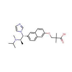 CC(C)N(C)[C@H](C)[C@@H](c1ccc2cc(OCC(C)(C)C(=O)O)ccc2c1)n1ccnc1 ZINC000038334637