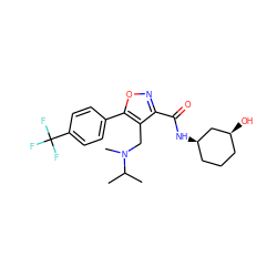 CC(C)N(C)Cc1c(C(=O)N[C@@H]2CCC[C@H](O)C2)noc1-c1ccc(C(F)(F)F)cc1 ZINC000071329211