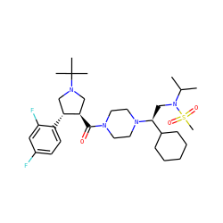 CC(C)N(C[C@@H](C1CCCCC1)N1CCN(C(=O)[C@@H]2CN(C(C)(C)C)C[C@H]2c2ccc(F)cc2F)CC1)S(C)(=O)=O ZINC000014191826