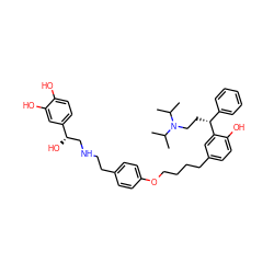 CC(C)N(CC[C@H](c1ccccc1)c1cc(CCCCOc2ccc(CCNC[C@H](O)c3ccc(O)c(O)c3)cc2)ccc1O)C(C)C ZINC000072134009