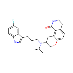 CC(C)N(CCCc1c[nH]c2ccc(F)cc12)[C@H]1COc2ccc3c(c2C1)C(=O)NCC3 ZINC000034841826