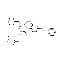 CC(C)N(CCNC(=O)[C@H]1c2ccc(OCc3ccccc3)cc2CCN1C(=O)Cc1ccccc1)C(C)C ZINC000028341706