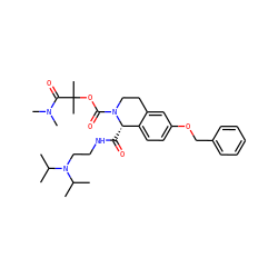 CC(C)N(CCNC(=O)[C@H]1c2ccc(OCc3ccccc3)cc2CCN1C(=O)OC(C)(C)C(=O)N(C)C)C(C)C ZINC000028341684