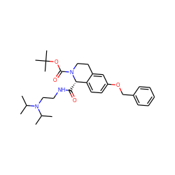 CC(C)N(CCNC(=O)[C@H]1c2ccc(OCc3ccccc3)cc2CCN1C(=O)OC(C)(C)C)C(C)C ZINC000003964965