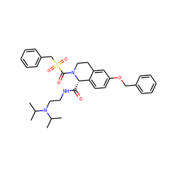 CC(C)N(CCNC(=O)[C@H]1c2ccc(OCc3ccccc3)cc2CCN1C(=O)S(=O)(=O)Cc1ccccc1)C(C)C ZINC000028332019