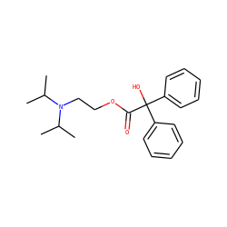 CC(C)N(CCOC(=O)C(O)(c1ccccc1)c1ccccc1)C(C)C ZINC000001692946
