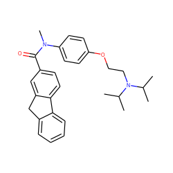 CC(C)N(CCOc1ccc(N(C)C(=O)c2ccc3c(c2)Cc2ccccc2-3)cc1)C(C)C ZINC000040762859