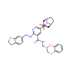 CC(C)N1[C@@H]2C=C(c3cnc(NCc4ccc5c(c4)OCC5)c(C(=O)NC[C@H]4COc5ccccc5O4)c3)C[C@H]1CC2 ZINC000473134964