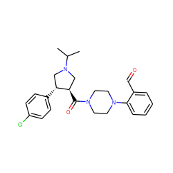 CC(C)N1C[C@@H](C(=O)N2CCN(c3ccccc3C=O)CC2)[C@H](c2ccc(Cl)cc2)C1 ZINC000028959626