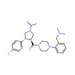 CC(C)N1C[C@@H](C(=O)N2CCN(c3ccccc3CN(C)C)CC2)[C@H](c2ccc(Cl)cc2)C1 ZINC000028959698