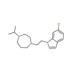CC(C)N1CCCN(CCn2ccc3ccc(Br)cc32)CC1 ZINC000022939942