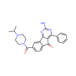 CC(C)N1CCN(C(=O)c2ccc3c(c2)-c2nc(N)nc(-c4ccccc4)c2C3=O)CC1 ZINC000049049352