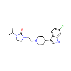 CC(C)N1CCN(CCN2CCC(c3c[nH]c4cc(Cl)ccc34)CC2)C1=O ZINC000013731219