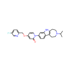 CC(C)N1CCc2[nH]c3cc(-n4ccc(OCc5ccc(F)cn5)cc4=O)ccc3c2CC1 ZINC000115008689