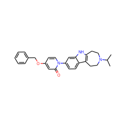 CC(C)N1CCc2[nH]c3cc(-n4ccc(OCc5ccccc5)cc4=O)ccc3c2CC1 ZINC000115010697