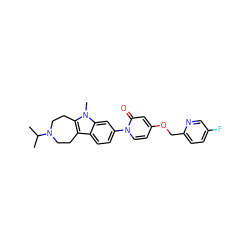 CC(C)N1CCc2c(n(C)c3cc(-n4ccc(OCc5ccc(F)cn5)cc4=O)ccc23)CC1 ZINC000115007328