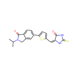 CC(C)N1Cc2cc(-c3ccc(/C=C4/NC(=S)NC4=O)s3)ccc2C1=O ZINC000103237716