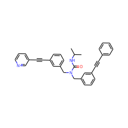 CC(C)NC(=O)N(Cc1cccc(C#Cc2ccccc2)c1)Cc1cccc(C#Cc2cccnc2)c1 ZINC000473108241