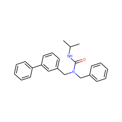 CC(C)NC(=O)N(Cc1ccccc1)Cc1cccc(-c2ccccc2)c1 ZINC000066080386