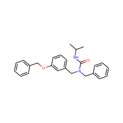 CC(C)NC(=O)N(Cc1ccccc1)Cc1cccc(OCc2ccccc2)c1 ZINC000066097758