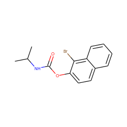 CC(C)NC(=O)Oc1ccc2ccccc2c1Br ZINC000084689421