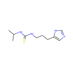 CC(C)NC(=S)NCCCc1cnc[nH]1 ZINC000013741794
