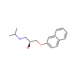 CC(C)NC[C@H](O)COc1ccc2ccccc2c1 ZINC000002451111