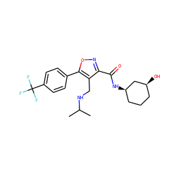 CC(C)NCc1c(C(=O)N[C@@H]2CCC[C@H](O)C2)noc1-c1ccc(C(F)(F)F)cc1 ZINC000071329608