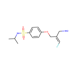 CC(C)NS(=O)(=O)c1ccc(OC/C(=C\F)CN)cc1 ZINC000205705757