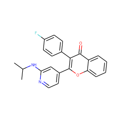 CC(C)Nc1cc(-c2oc3ccccc3c(=O)c2-c2ccc(F)cc2)ccn1 ZINC000084668971