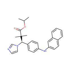 CC(C)OC(=O)C(C)(C)[C@@H](c1ccc(Nc2ccc3ccccc3c2)cc1)n1ccnc1 ZINC000072117121