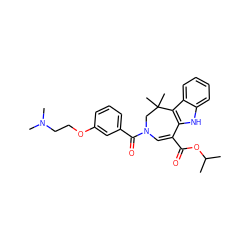 CC(C)OC(=O)C1=CN(C(=O)c2cccc(OCCN(C)C)c2)CC(C)(C)c2c1[nH]c1ccccc21 ZINC000045368417