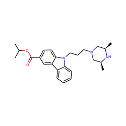 CC(C)OC(=O)c1ccc2c(c1)c1ccccc1n2CCCN1C[C@H](C)N[C@H](C)C1 ZINC000073169231