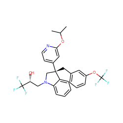 CC(C)Oc1cc([C@@]2(Cc3cccc(OC(F)(F)F)c3)CN(C[C@@H](O)C(F)(F)F)c3ccccc32)ccn1 ZINC000653878493