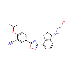 CC(C)Oc1ccc(-c2nc(-c3cccc4c3CC[C@@H]4NCCO)no2)cc1C#N ZINC000116109867