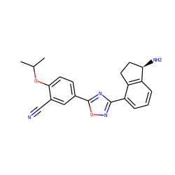 CC(C)Oc1ccc(-c2nc(-c3cccc4c3CC[C@H]4N)no2)cc1C#N ZINC000117377448