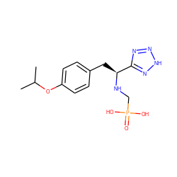 CC(C)Oc1ccc(C[C@H](NCP(=O)(O)O)c2nn[nH]n2)cc1 ZINC000029309264