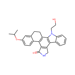 CC(C)Oc1ccc2c(c1)CCc1c-2c2c(c3c4ccccc4n(CCO)c13)CNC2=O ZINC000033970297