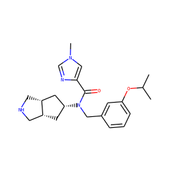 CC(C)Oc1cccc(CN(C(=O)c2cn(C)cn2)[C@@H]2C[C@@H]3CNC[C@@H]3C2)c1 ZINC000101322126